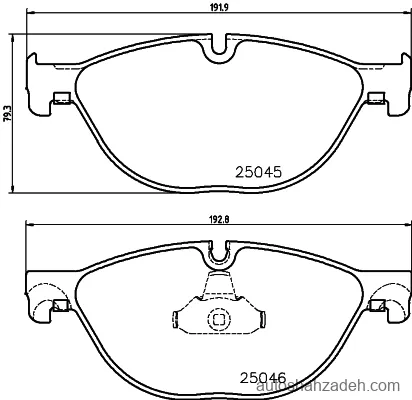 لنت ترمز  جلو هلا پاجید-8DB355015-251